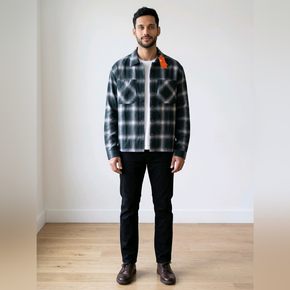 Plaid Shirt with Pockets YoungLA